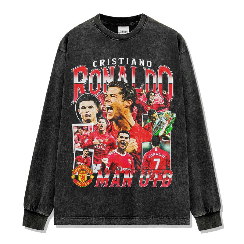 CRISTIANO RONALDO LONG SLEEVE – שחור שטוף