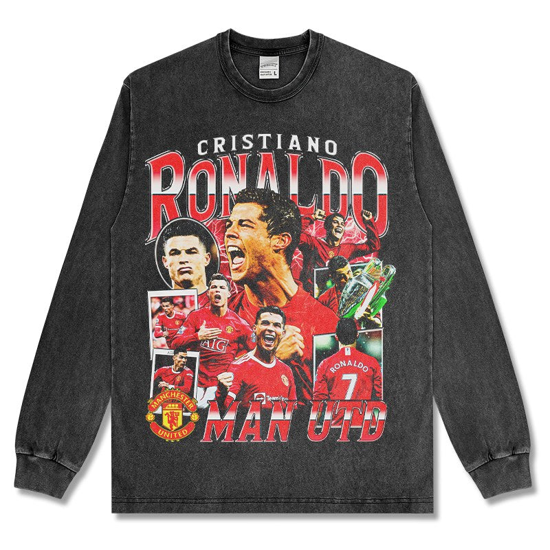 CRISTIANO RONALDO LONG SLEEVE – שחור שטוף