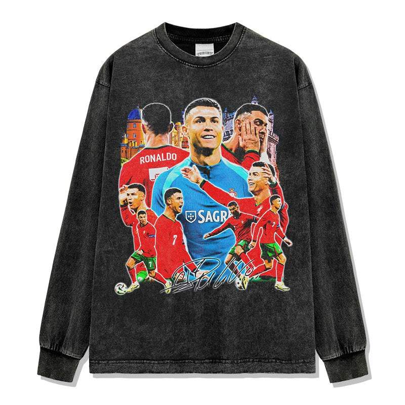 CRISTIANO RONALDO LONG SLEEVE – שחור שטוף