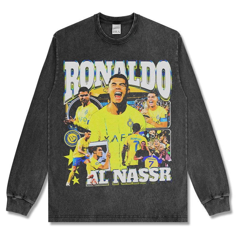 CRISTIANO RONALDO LONG SLEEVE – שחור שטוף