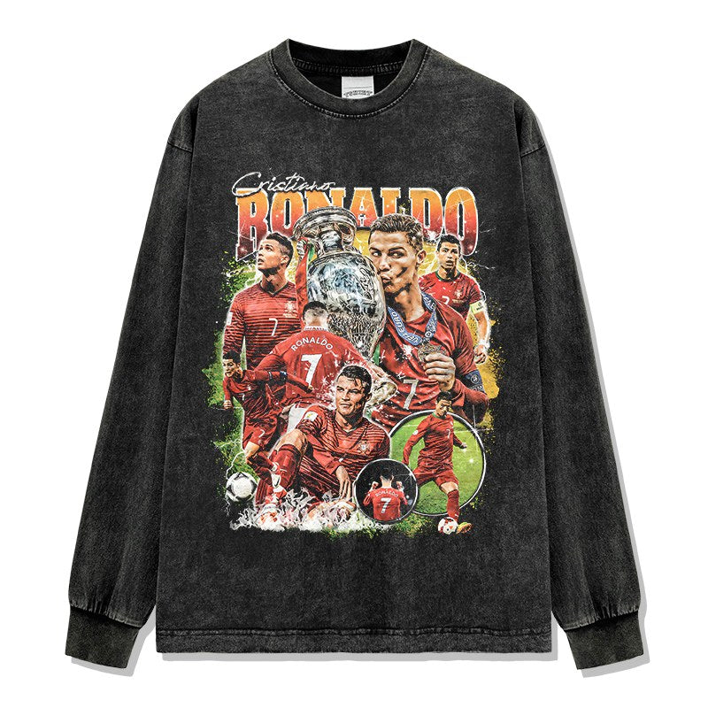 CRISTIANO RONALDO LONG SLEEVE – שחור שטוף