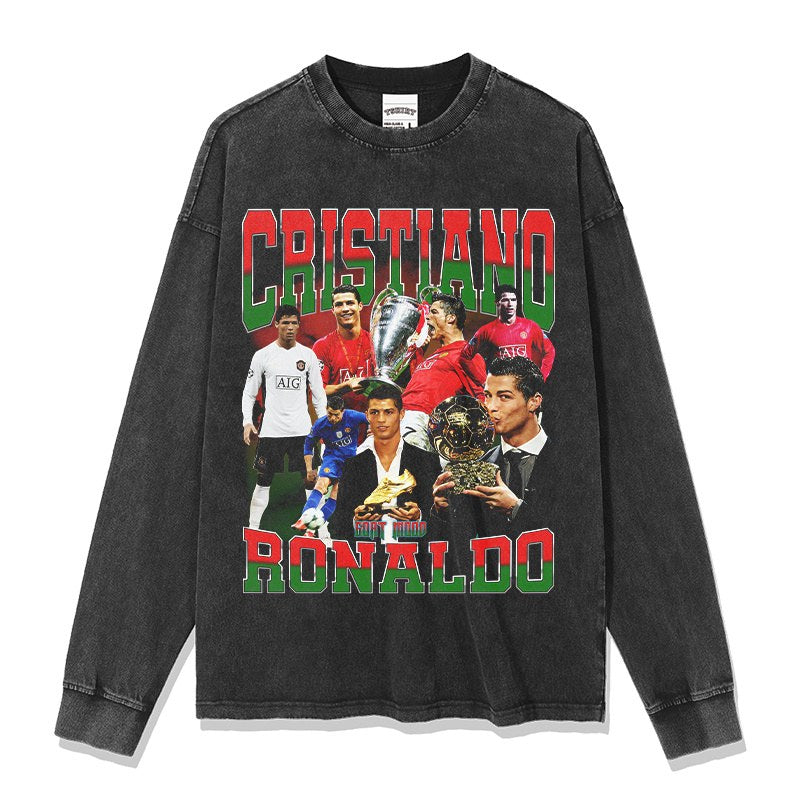 CRISTIANO RONALDO LONG SLEEVE – שחור שטוף
