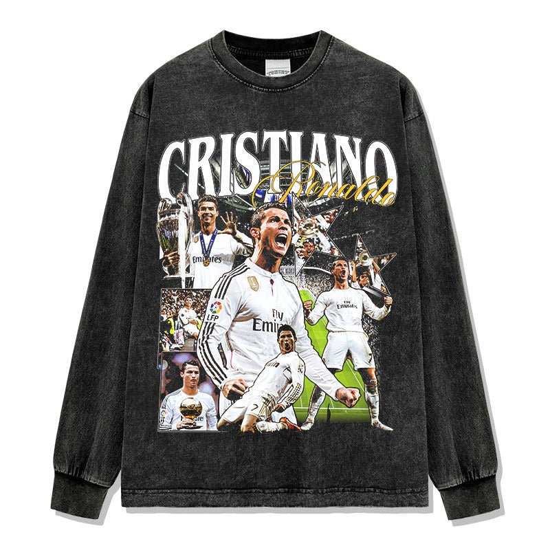 CRISTIANO RONALDO LONG SLEEVE – שחור שטוף