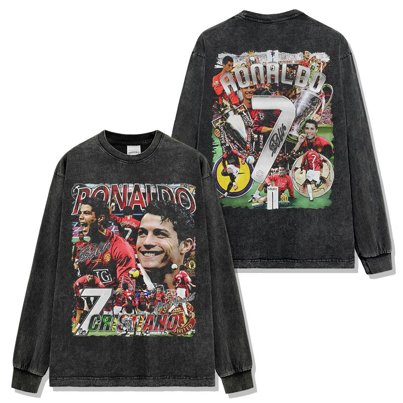 CRISTIANO RONALDO LONG SLEEVE – שחור שטוף