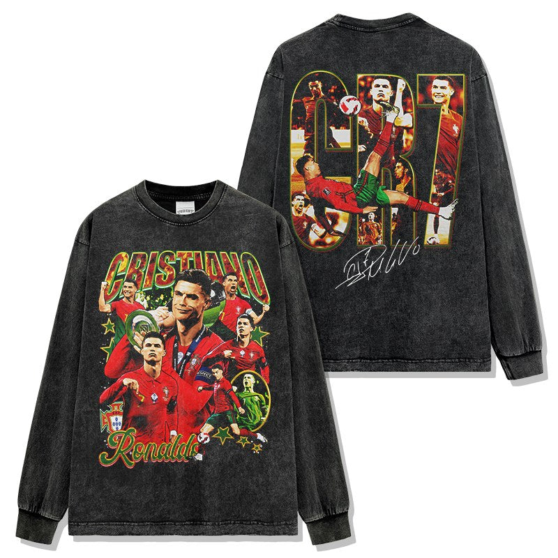 CRISTIANO RONALDO LONG SLEEVE – שחור שטוף
