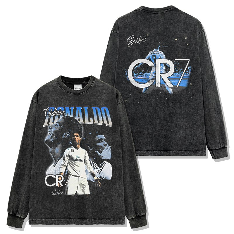 CRISTIANO RONALDO LONG SLEEVE – שחור שטוף