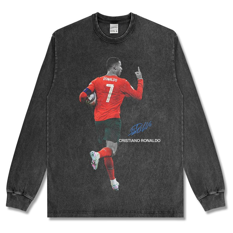 CRISTIANO RONALDO LONG SLEEVE – שחור שטוף