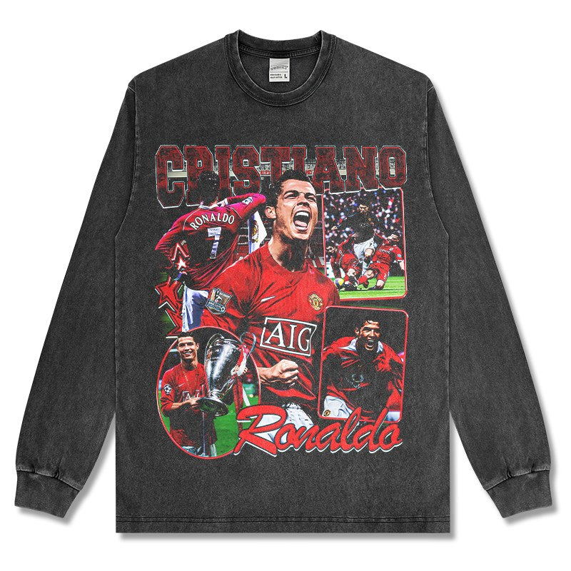 CRISTIANO RONALDO LONG SLEEVE – שחור שטוף