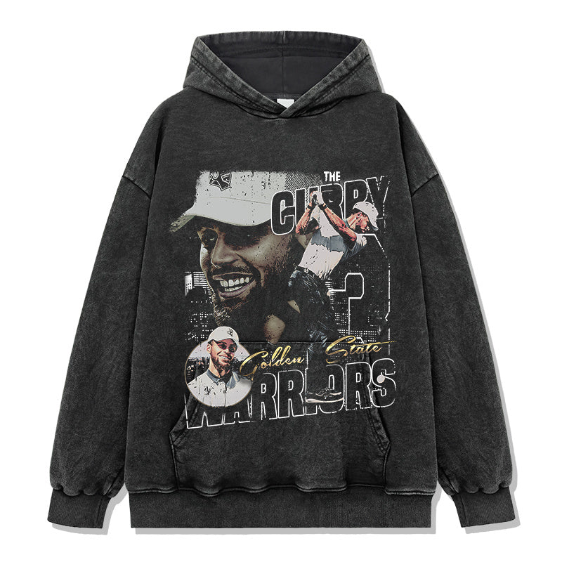 STEPHEN CURRY VINTAGE HOODIE – שחור שטוף
