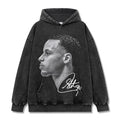 STEPHEN CURRY VINTAGE HOODIE – שחור שטוף