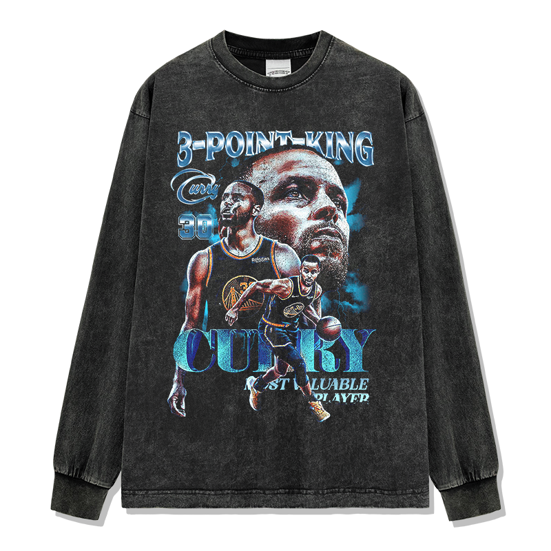 STEPHEN CURRY LONG SLEEVE – שחור שטוף