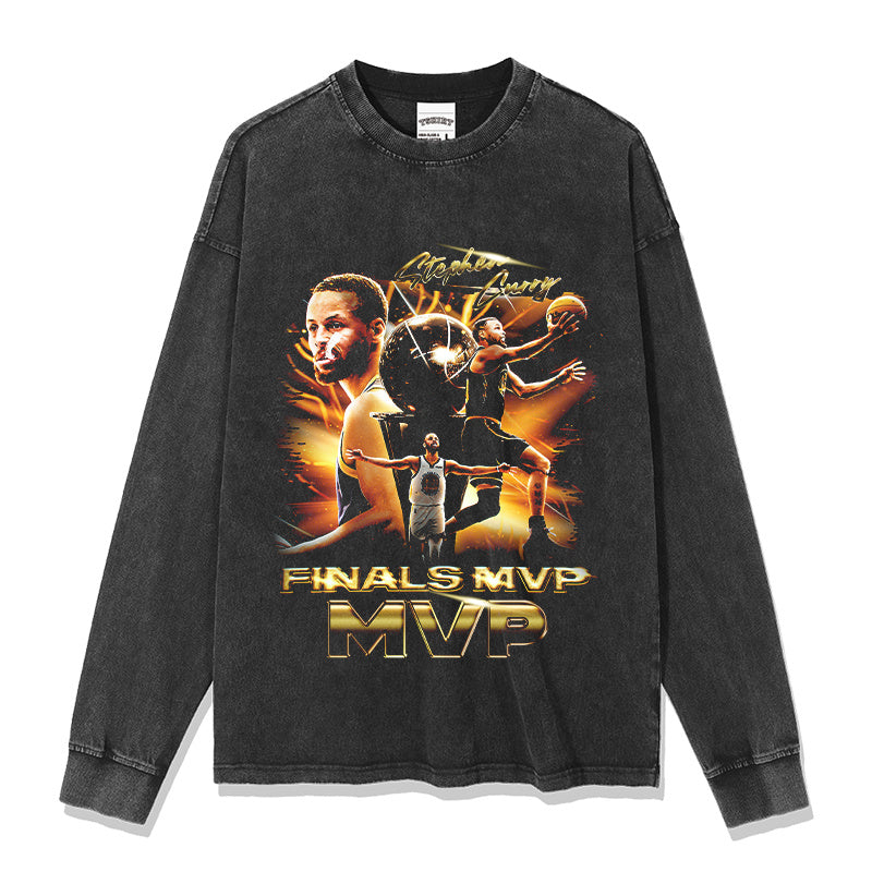 STEPHEN CURRY LONG SLEEVE – שחור שטוף