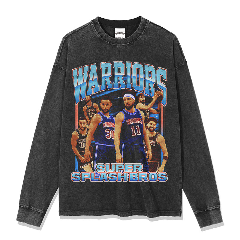 STEPHEN CURRY & KLAY THOMPSON LONG SLEEVE – שחור שטוף