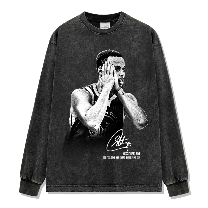 STEPHEN CURRY LONG SLEEVE – שחור שטוף