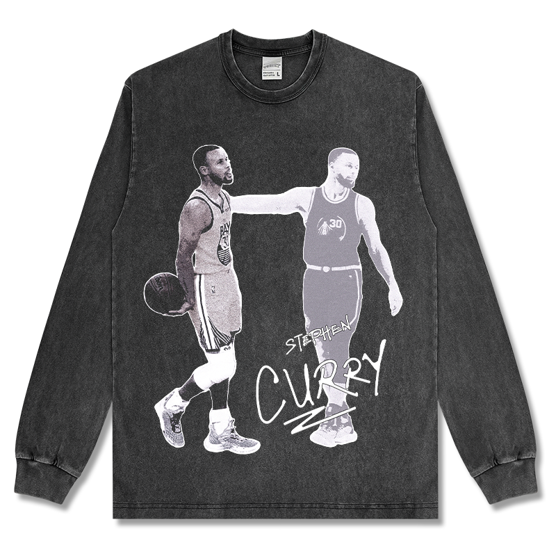 STEPHEN CURRY LONG SLEEVE – שחור שטוף