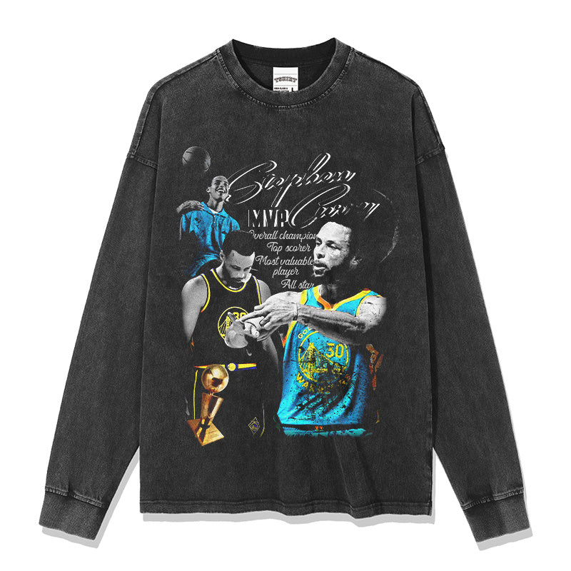 STEPHEN CURRY LONG SLEEVE – שחור שטוף