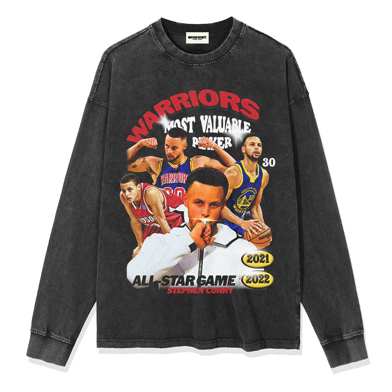 STEPHEN CURRY LONG SLEEVE – שחור שטוף