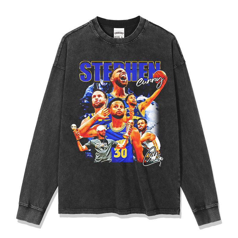 STEPHEN CURRY LONG SLEEVE – שחור שטוף