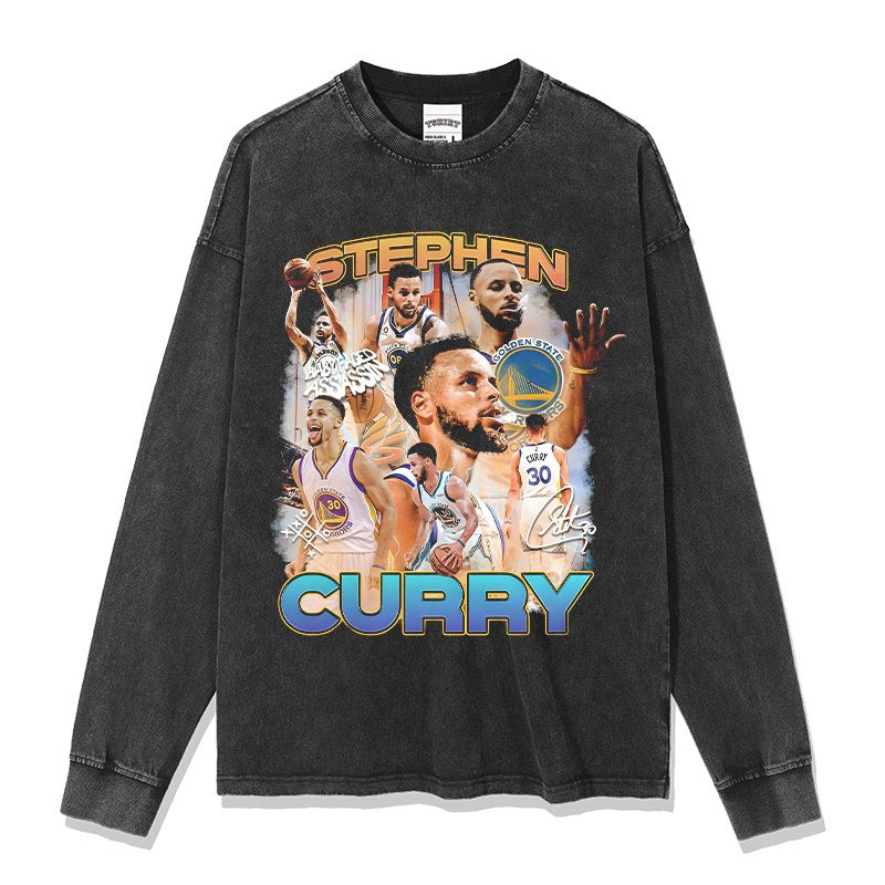 STEPHEN CURRY LONG SLEEVE – שחור שטוף