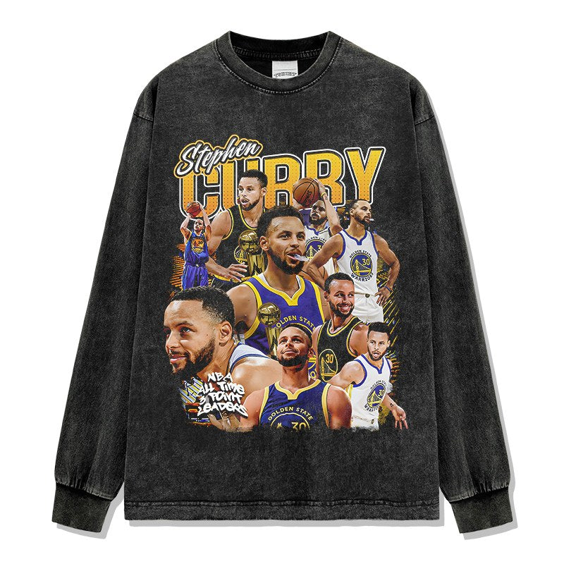 STEPHEN CURRY LONG SLEEVE – שחור שטוף