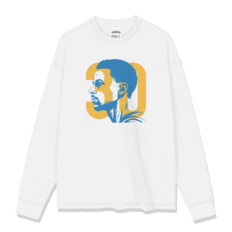 STEPHEN CURRY LONG SLEEVE – לבן