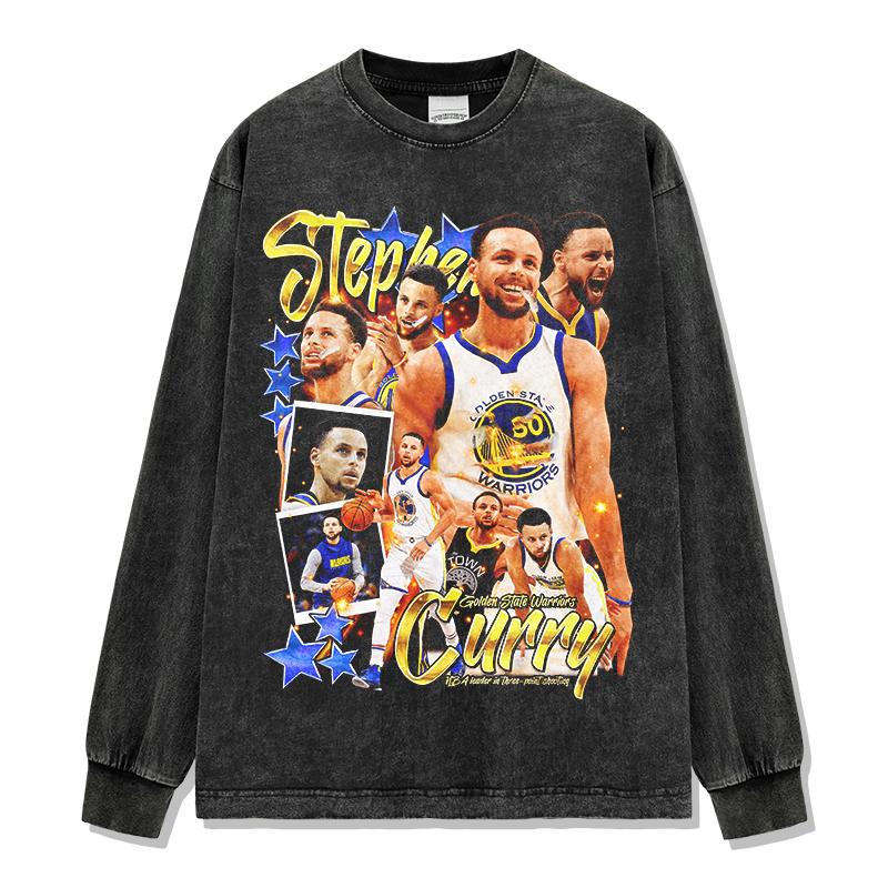 STEPHEN CURRY LONG SLEEVE – שחור שטוף