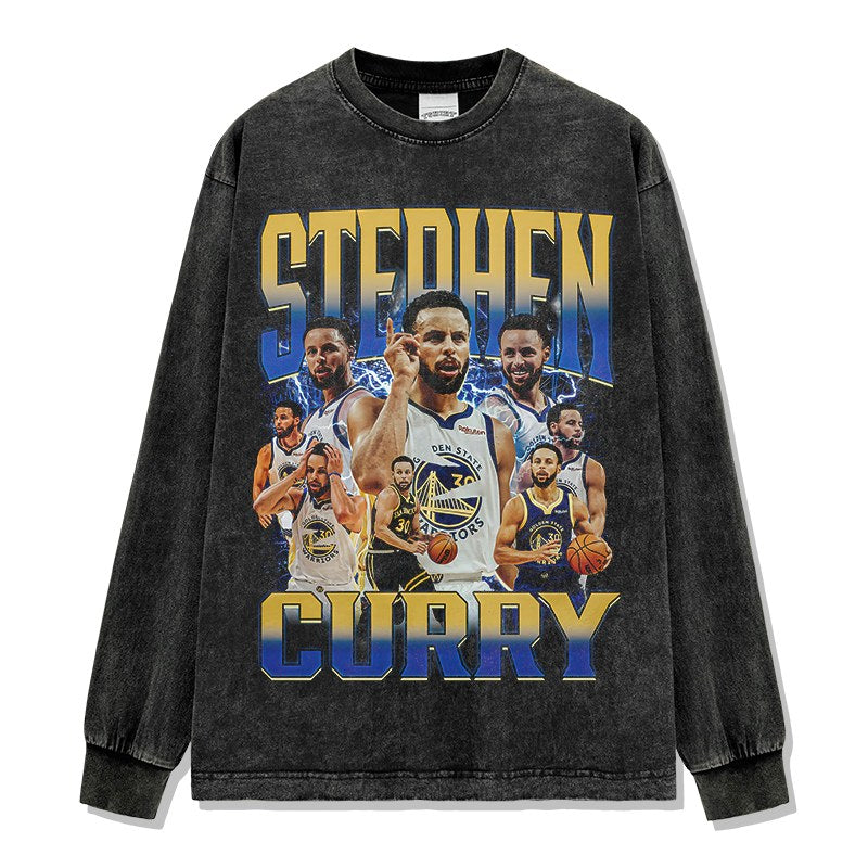 STEPHEN CURRY LONG SLEEVE – שחור שטוף
