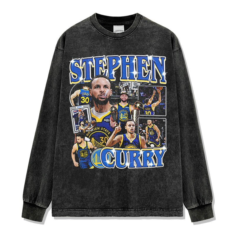 STEPHEN CURRY LONG SLEEVE – שחור שטוף