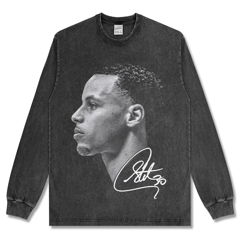 STEPHEN CURRY LONG SLEEVE – שחור שטוף
