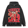 DERRICK ROSE VINTAGE HOODIE – שחור שטוף