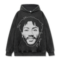 DERRICK ROSE VINTAGE HOODIE – שחור שטוף