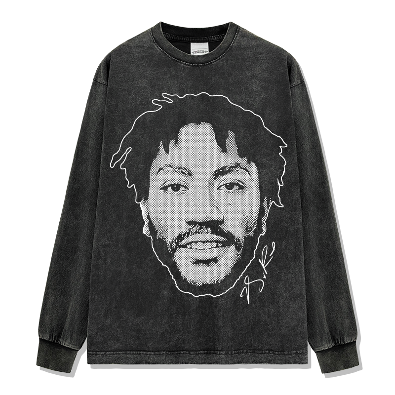 DERRICK ROSE LONG SLEEVE – שחור שטוף