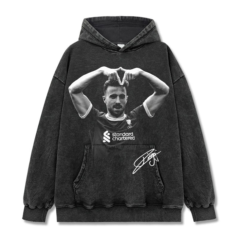 DIOGO JOTA VINTAGE HOODIE – שחור שטוף