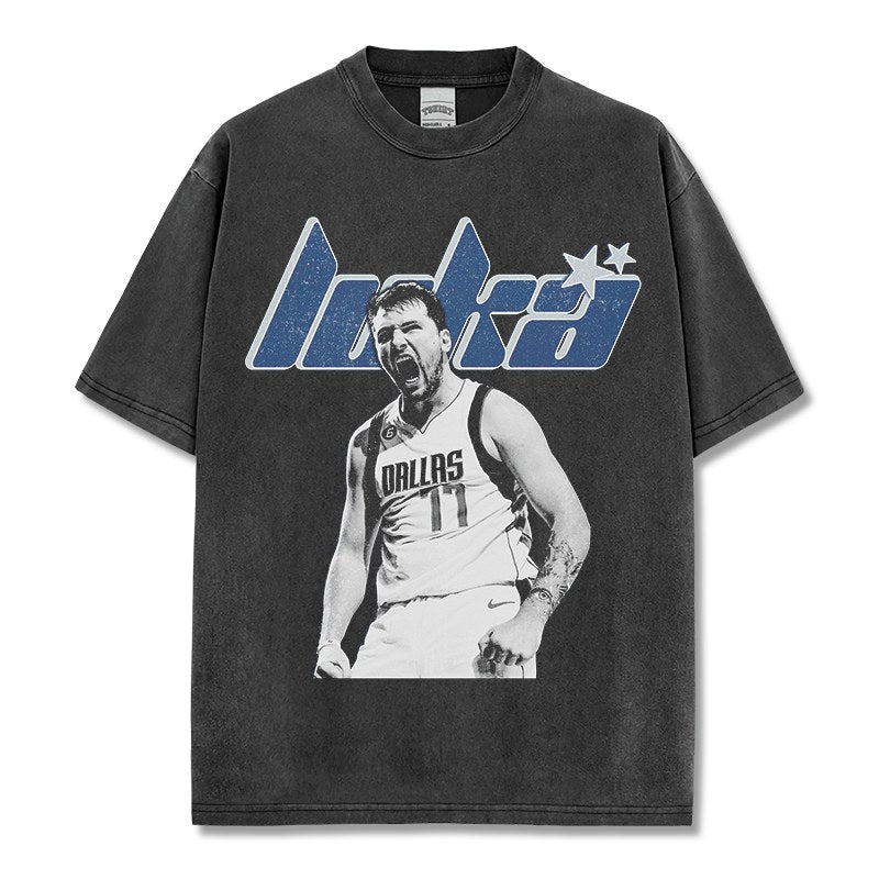 LUKA DONCIC VINTAGE TEE · TRIPLE DOUBLE