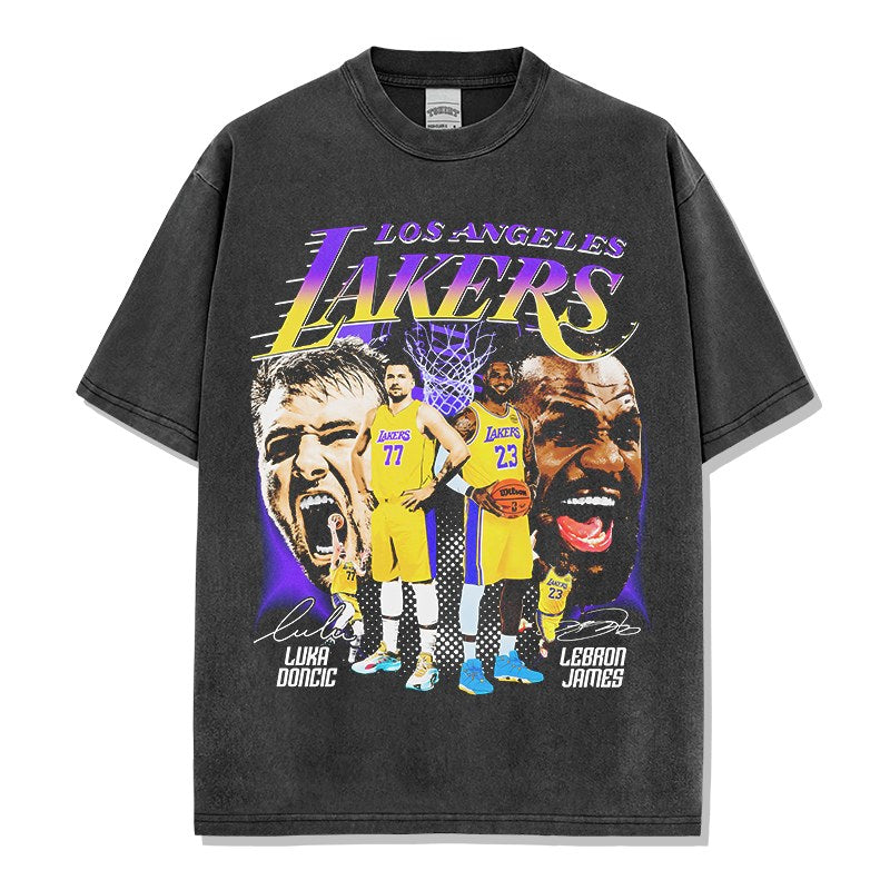 LUKA DONCIC & LEBRON JAMES VINTAGE TEE · CROSSOVER