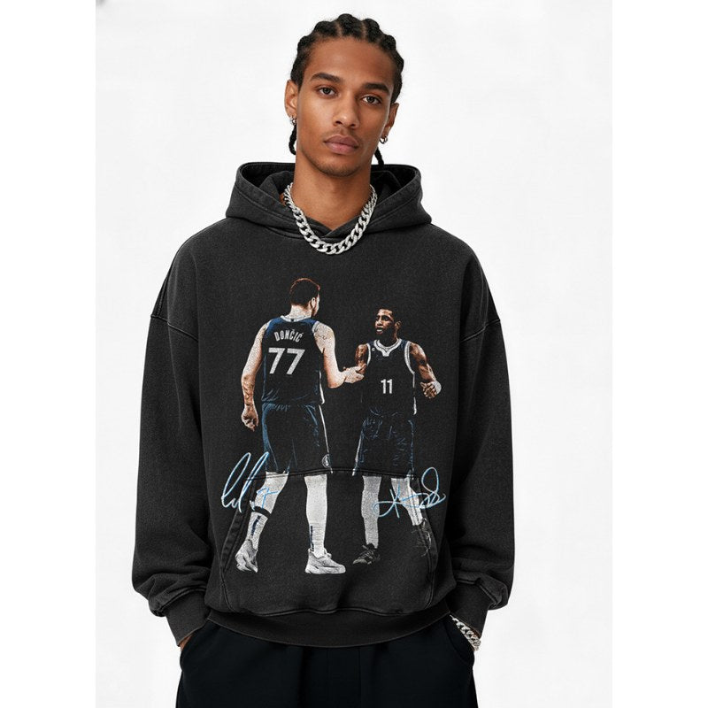 LUKA DONCIC & KYRIE IRVING VINTAGE HOODIE · ROOKIE YEAR