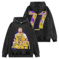 LUKA DONCIC VINTAGE HOODIE – שחור שטוף