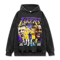 LUKA DONCIC & LEBRON JAMES VINTAGE HOODIE – שחור שטוף