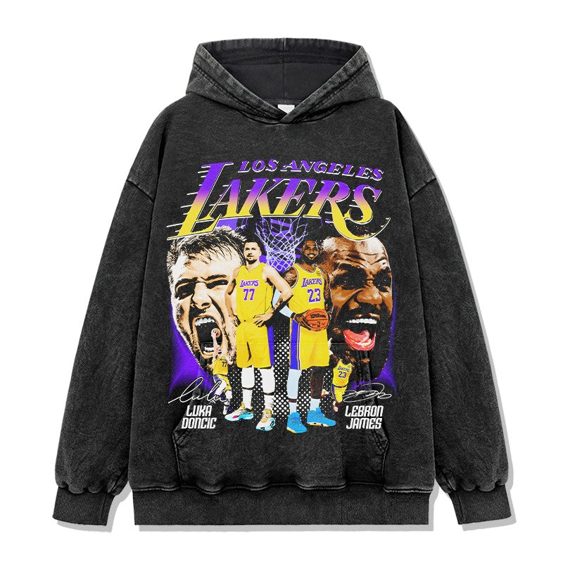 LUKA DONCIC & LEBRON JAMES VINTAGE HOODIE · CROSSOVER