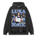 LUKA DONCIC VINTAGE HOODIE – שחור שטוף