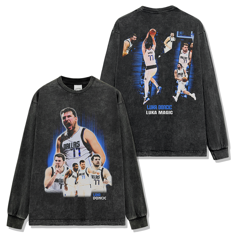 LUKA DONCIC LONG SLEEVE – שחור שטוף