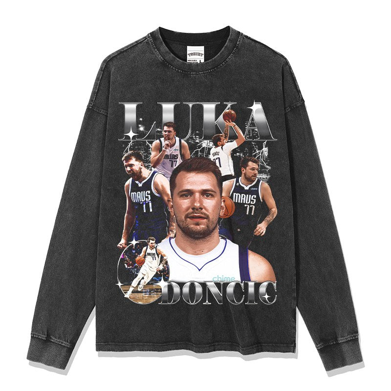 LUKA DONCIC LONG SLEEVE – שחור שטוף