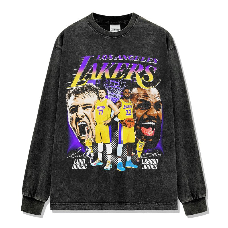 LUKA DONCIC & LEBRON JAMES LONG SLEEVE – שחור שטוף