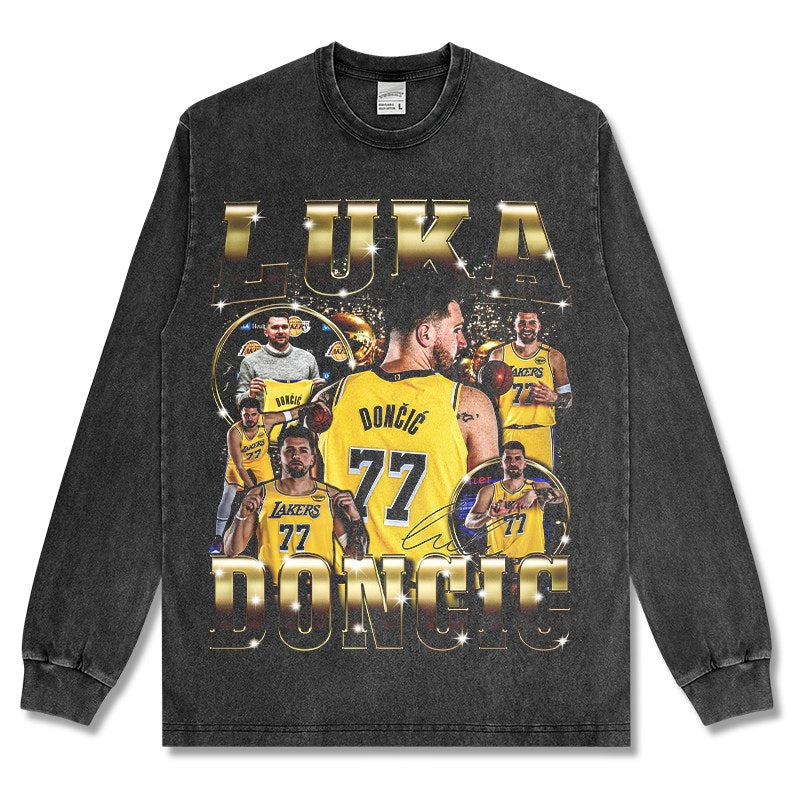 LUKA DONCIC LONG SLEEVE – שחור שטוף