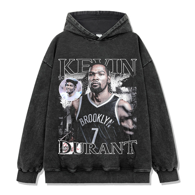 KEVIN DURANT VINTAGE HOODIE – שחור שטוף