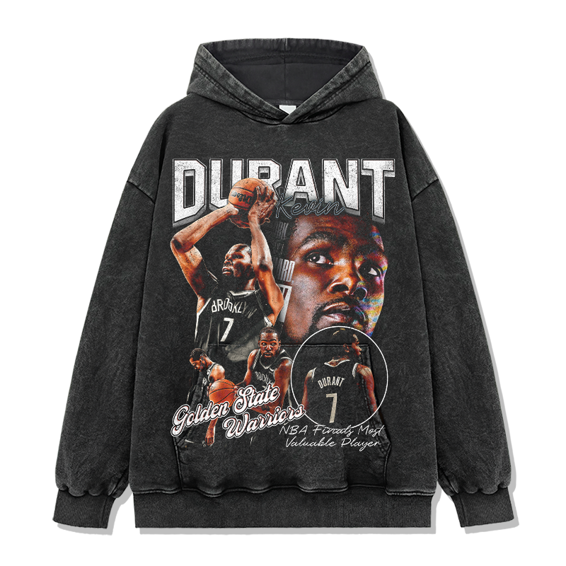 KEVIN DURANT VINTAGE HOODIE – שחור שטוף