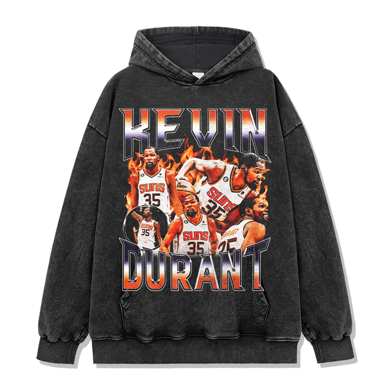KEVIN DURANT VINTAGE HOODIE – שחור שטוף