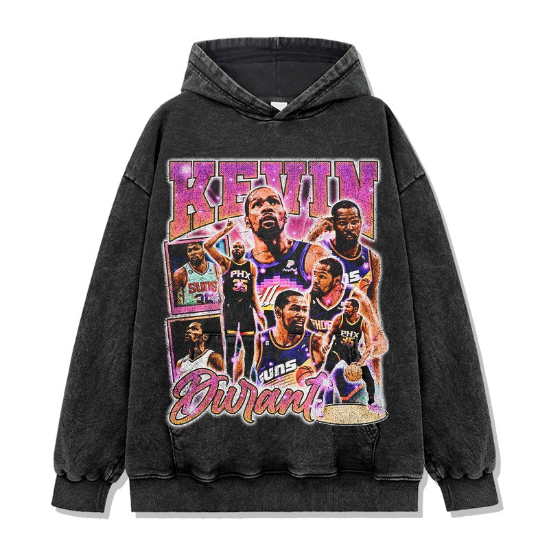 KEVIN DURANT VINTAGE HOODIE – שחור שטוף