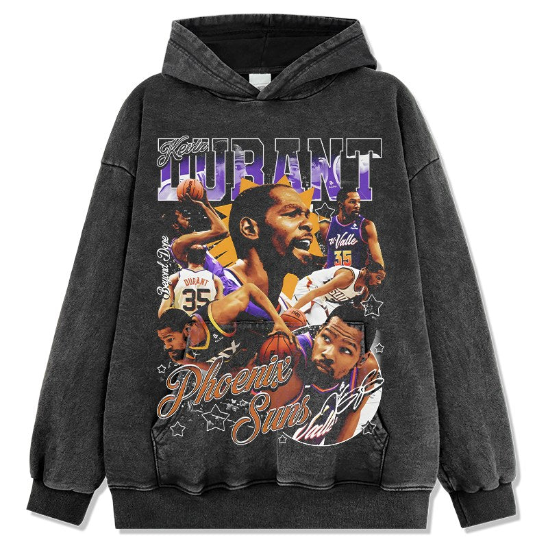 KEVIN DURANT VINTAGE HOODIE – שחור שטוף