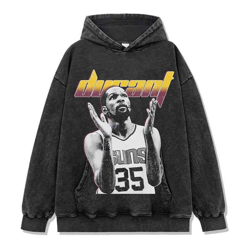 KEVIN DURANT VINTAGE HOODIE – שחור שטוף